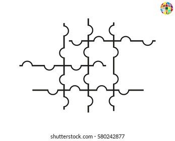 puzzle, icon, vector illustration eps10