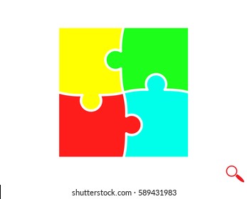 puzzle, icon, vector illustration eps10