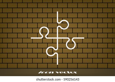 puzzle icon vector illustration eps10.