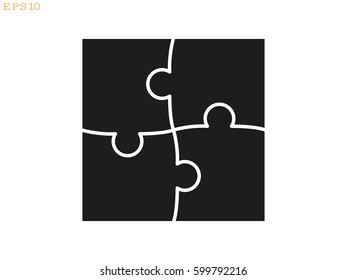 puzzle, icon, vector illustration eps10
