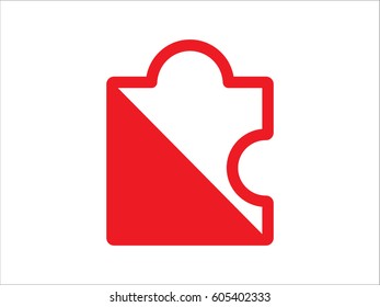 puzzle, icon, vector illustration eps10