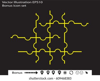 puzzle, icon, vector illustration eps10