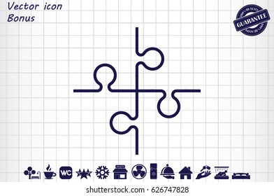 puzzle icon vector illustration eps10.