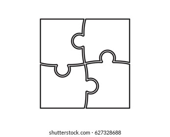 puzzle, icon, vector illustration eps10