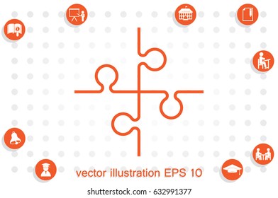 puzzle icon vector illustration eps10.