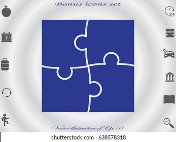 puzzle, icon, vector illustration eps10