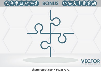 puzzle icon vector illustration eps10.