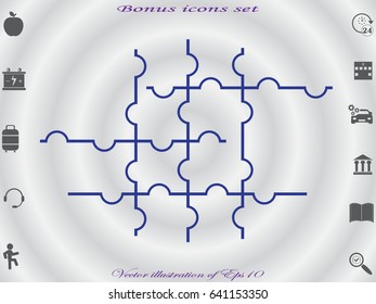 puzzle, icon, vector illustration eps10