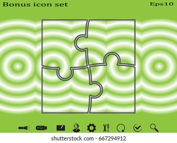 puzzle, icon, vector illustration eps10

