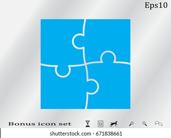 puzzle, icon, vector illustration eps10