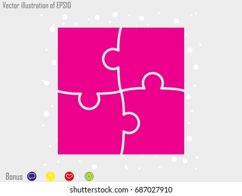 puzzle, icon, vector illustration eps10