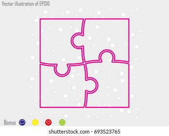 puzzle, icon, vector illustration eps10