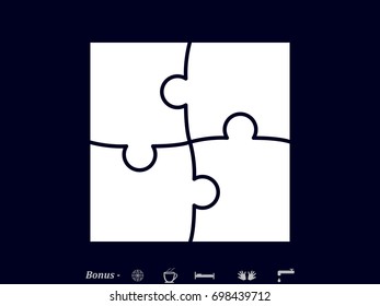 puzzle, icon, vector illustration eps10