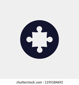 puzzle icon, vector illustration. flat icon