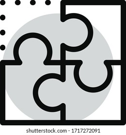Icono de puzzle vectorial ilustración plana