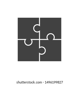 Puzzle icon vector illustration isolated on white. Vector web design