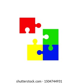 Puzzle icon. Vector illustration. Isolated.