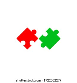 Puzzle icon vector illustration isolated on white