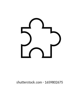 Puzzle icon vector illustration logo template for many purposes. Isolated on white background.