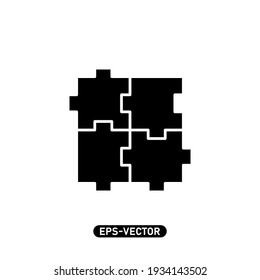 Icono de rompecabezas plantilla de logotipo de ilustración vectorial para muchos fines. Aislado sobre fondo blanco.