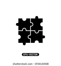 Puzzle icon vector illustration logo template for many purpose. Isolated on white background.