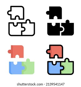 Icono de rompecabezas ilustración plantilla de logotipo para sitio web o aplicación móvil