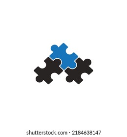 Icono del rompecabezas. diseño de logotipo de ilustración vectorial