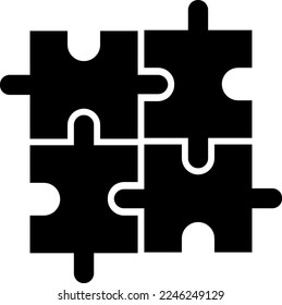 Icono de rompecabezas ilustración plantilla de logotipo Isolación en fondo blanco