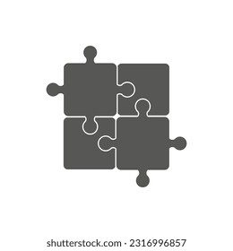 Puzzle icon. Vector illustration. Stock picture.