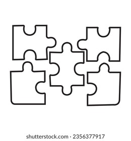 Puzzle icon vector illustration symbol design
