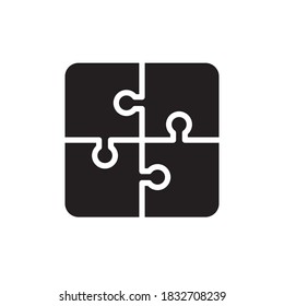Puzzle Icon Vector Illustration in Trendy Flat design