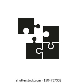 Puzzle icon. Vector. Isolated. Flat design. 