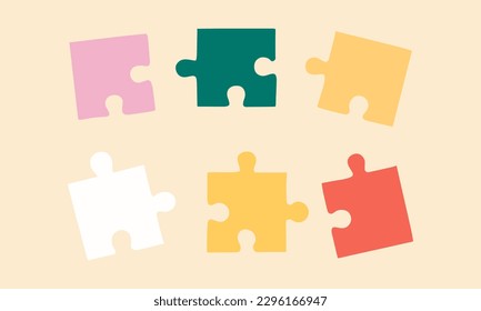 Puzzle icon. Vector. Isolated. Flat design