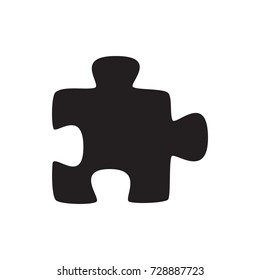 puzzle icon vector isolated on white background