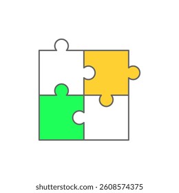 Puzzle Icon. Puzzle Vector Icon in line style design. Symbol of Puzzle. Vector illustration.