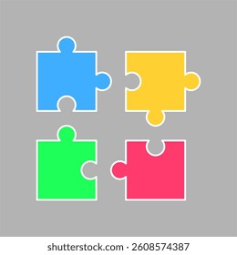 Puzzle Icon. Puzzle Vector Icon in line style design. Symbol of Puzzle. Vector illustration.
