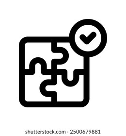 puzzle icon. vector line icon for your website, mobile, presentation, and logo design.
