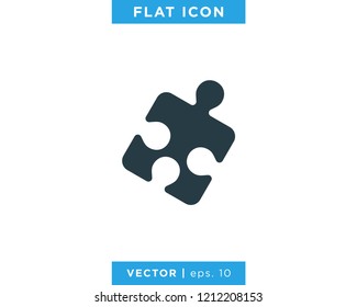 Puzzle Icon Vector Logo Design Template.