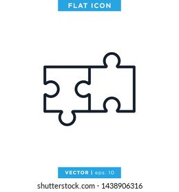 Puzzle Icon Vector Logo Design Template