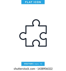 Puzzle Icon Vector Logo Design Template