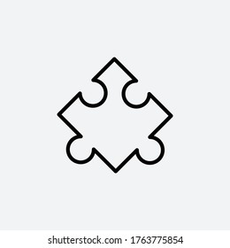 Puzzle icon vector logo design flat style