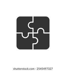 Esquema del logotipo del Vector del icono del rompecabezas