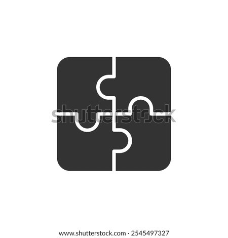 Puzzle icon Vector logo outline