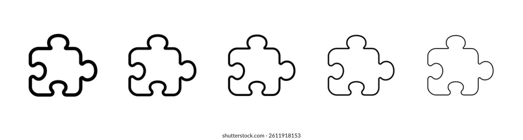 Puzzle icon Vector logo sign
