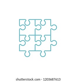 Puzzle icon vector logo template best trendy