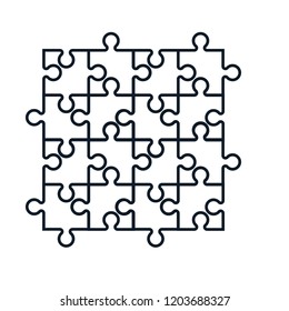 Puzzle icon vector logo template best trendy