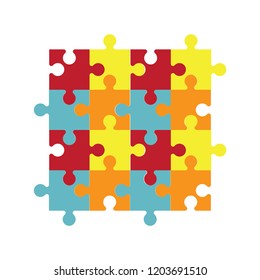 Puzzle icon vector logo template best trendy