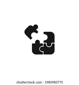vector de icono de rompecabezas en un fondo blanco