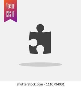 Puzzle icon vector. Puzzle piece