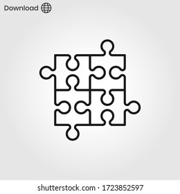 Puzzle Icon Vector . Piece Sign